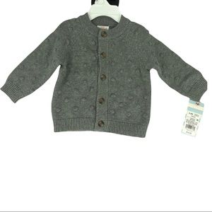 Baby Cat & Jack Bobble Sweater Cardigan 3-6 Months